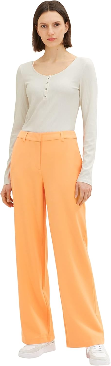 TOM TAILOR Damen Lea Straight Fit Hose 32W / 30L 29751 - Bright Mango Orange, 32W / 30L 29751 - Brig