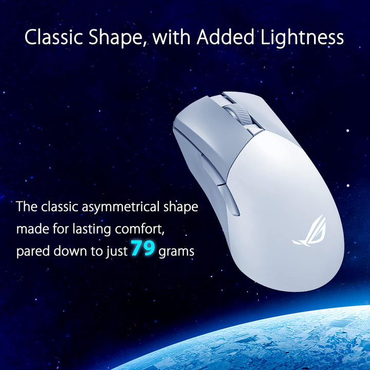ASUS ROG Gladius III Wireless AimPoint White RGB Gaming Maus (optischer ROG AimPoint-Sensor, 36.000