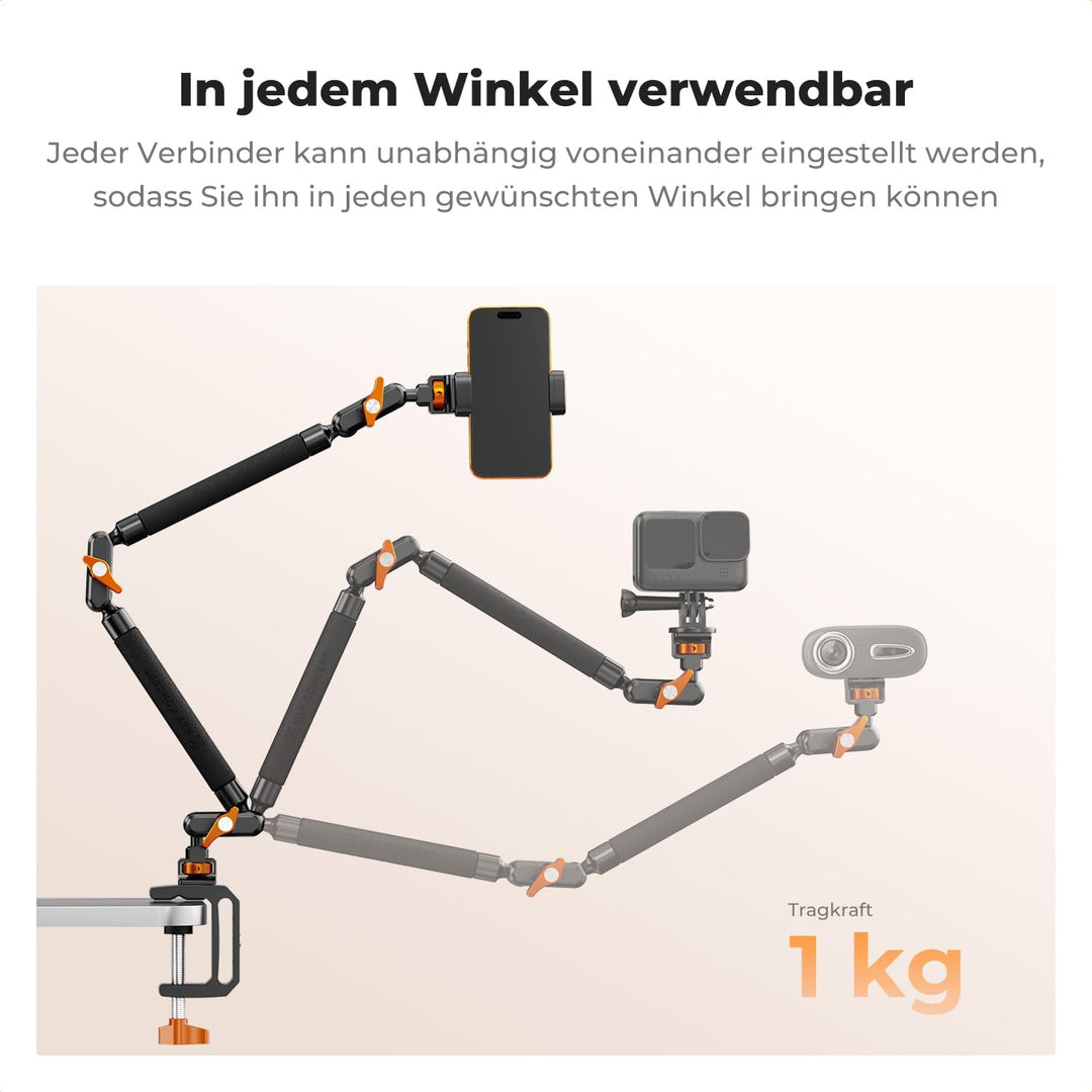 K&amp;F CONCEPT 22 Zoll Magic Arm mit Super Klemme für Tisch
