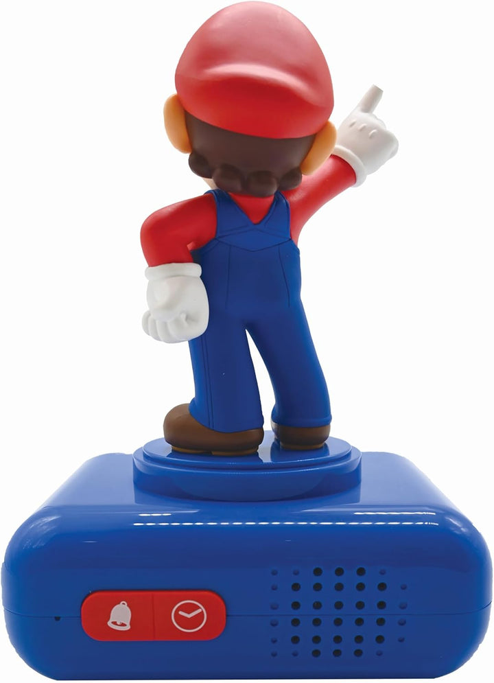 Lexibook - Nintendo Super Mario Digitalwecker mit Klingeltönen - mit Snooze, Uhr, Blau/Rot Farbe - R