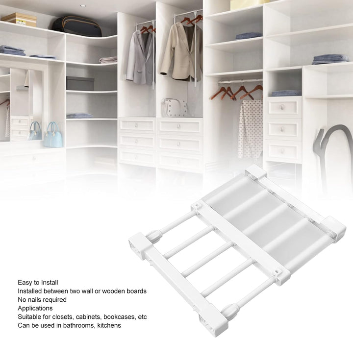Topyond Schrank-Spannregal,Teleskop Klemmregal, Erweiterbares Lagerregal, Nagelfrei, Spannregal Schr