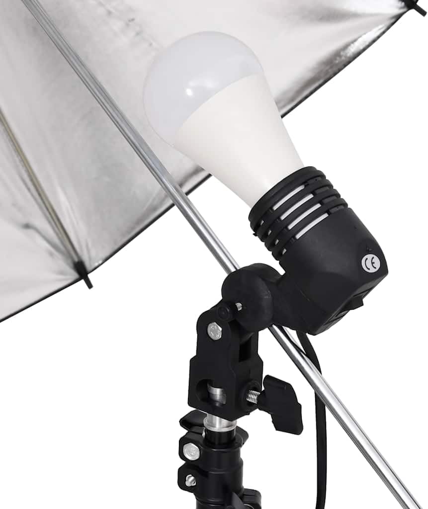 vidaXL Fotostudio-Beleuchtung Set mit Stativen & Schirmen, Studiobeleuchtung Set, Softbox, Studioleu