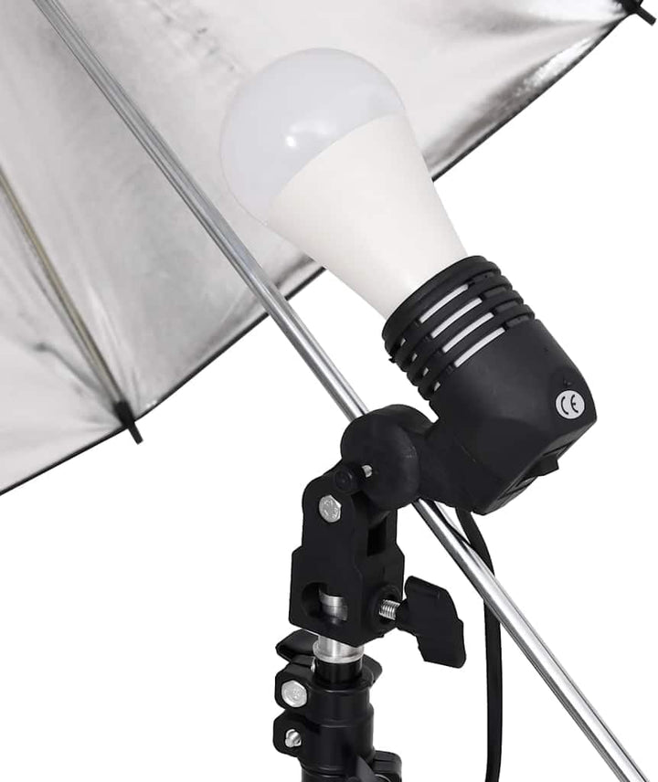 vidaXL Fotostudio-Beleuchtung Set mit Stativen & Schirmen, Studiobeleuchtung Set, Softbox, Studioleu