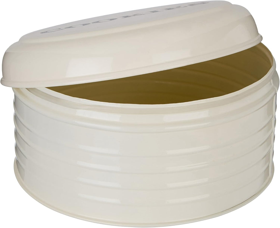 Premier Housewares Sketch Keksdose, cremefarben, Emaille, Sahne, 22x22x12