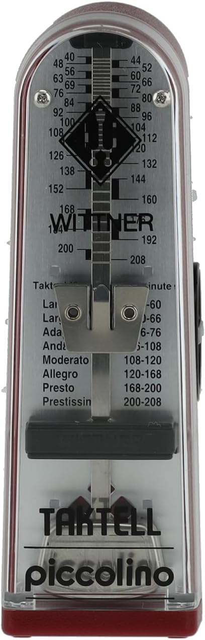 Wittner Metronom 890141 Kunststoffgehäuse ohne Glocke Taktell Piccolino rubinrot, rubinrot