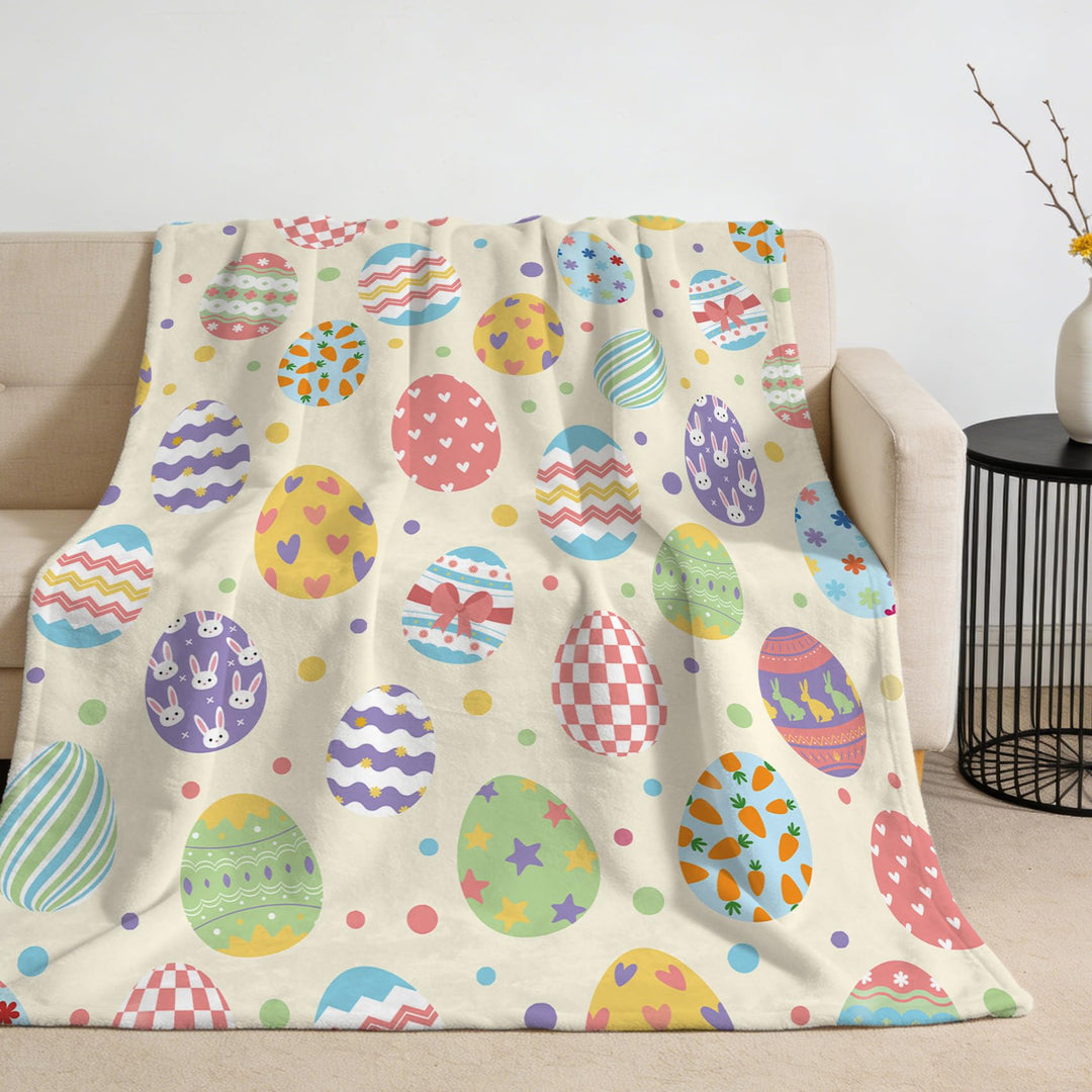 Ostern Kuscheldecke Flanelldecke Schlafdecke Geschenk 150×130CM Ostern Hase Happy easter Geschenk Fr