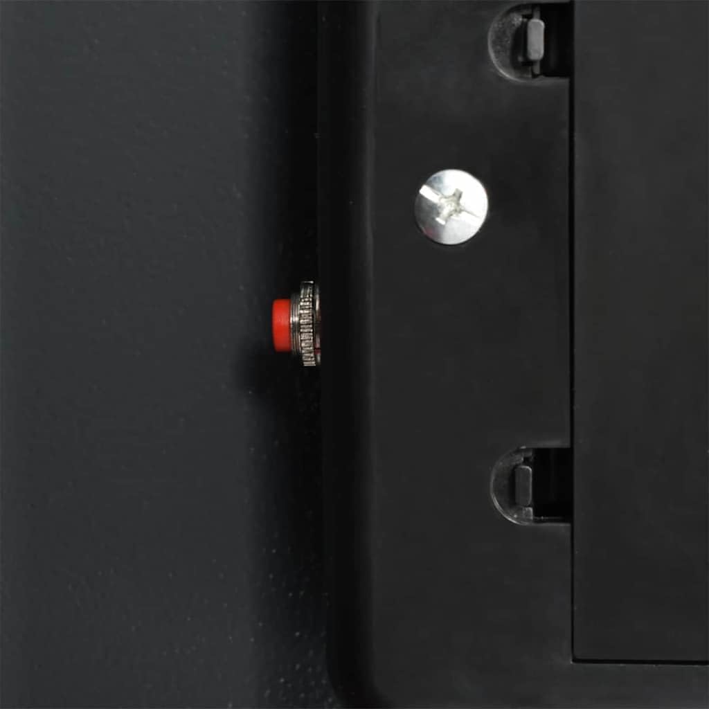 vidaXL Digitaler Safe mit Schloss Dunkelgrau 35 x 31 x 80 cm Stahl, Heimwerker Schreibtischsafe, mod
