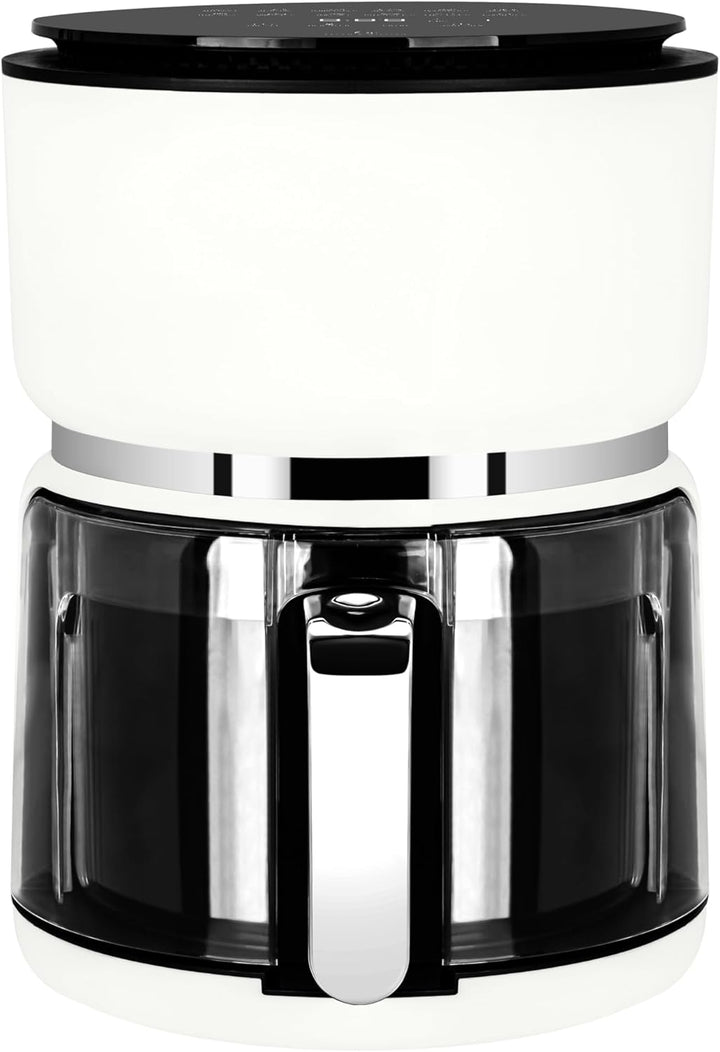Kelen and Willian Heissluftfritteuse Airfryer aus Borosilikat-Glas 3L - BPA, PFAS & PTFE frei (Weiss