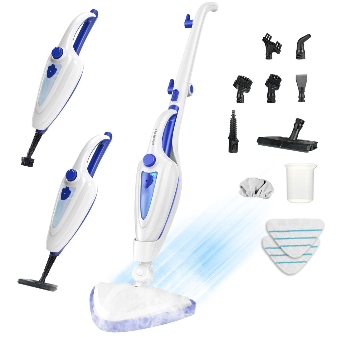 12-in-1 Dampfreiniger Bodenreiniger, 1500W Steam Mop mit Handgerät, 15 Sek. Schnellaufheizung, 30g/m