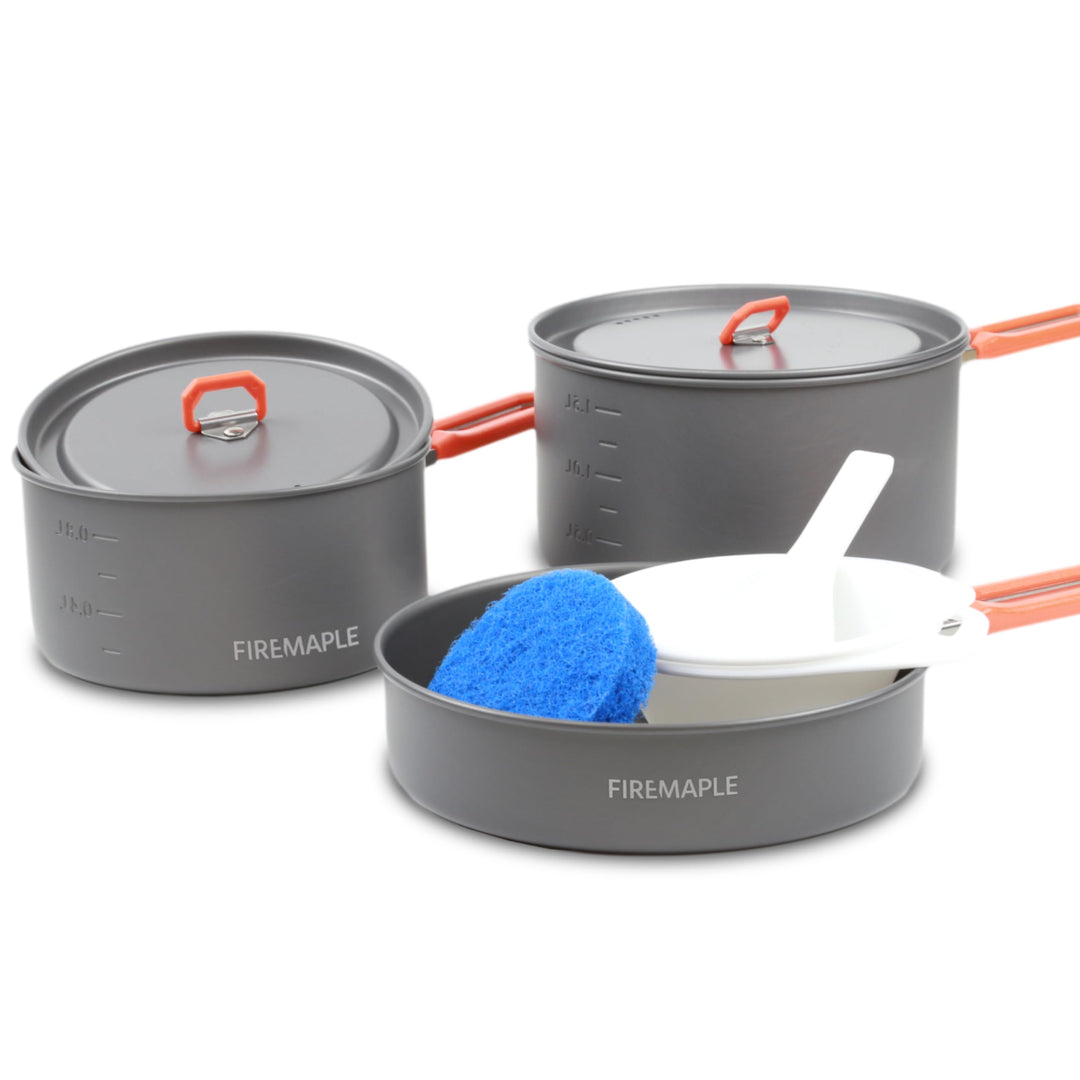 Fire-Maple Feast Camping Geschirr Set aus Edelstahl und eloxiertem Aluminium Feast FEAST 3, FEAST 3
