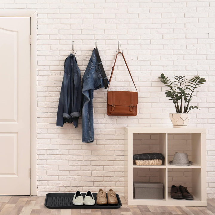 Relaxdays Schuhabtropfschale gross, mit Profil, für Flur, Schrank, Auto, Schuhwanne gegen Schmutz HB