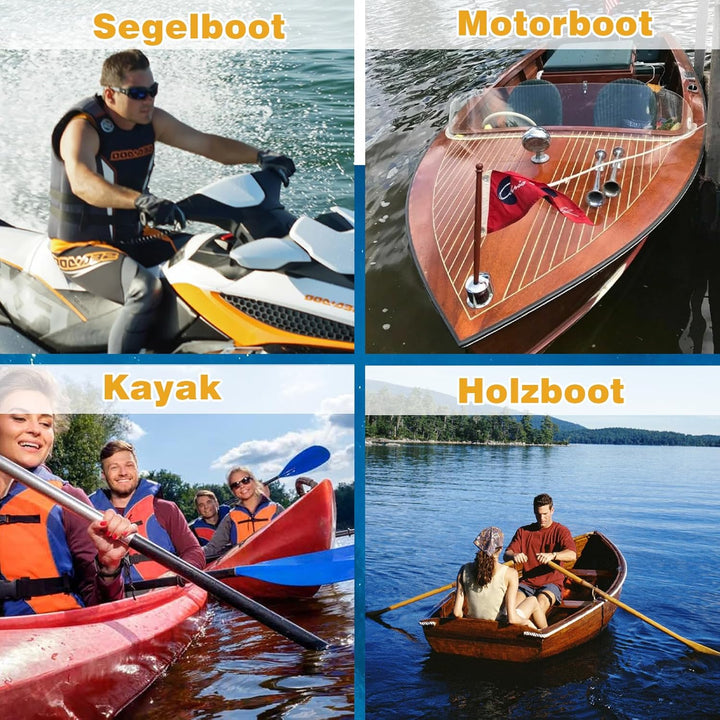 Bungee Boat Dock Line mit 316 Edelstahlclip Bootszubehör,213cm Anlegeleine für Boote, PWC, Kajak, Se