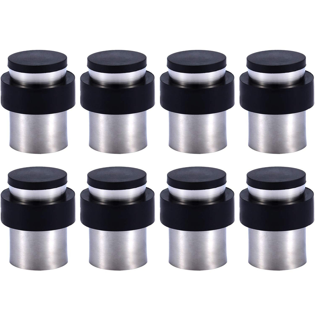 8 x Türstopper Höhe 45 mm Edelstahl mit Gummipuffer Wandmontage oder Bodenmontage 45mm, 45mm