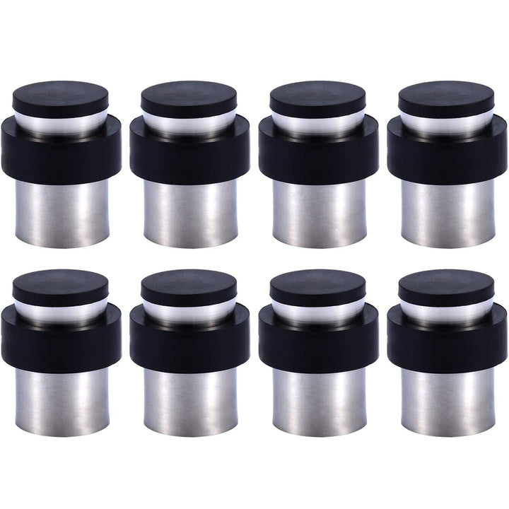 8 x Türstopper Höhe 45 mm Edelstahl mit Gummipuffer Wandmontage oder Bodenmontage 45mm, 45mm