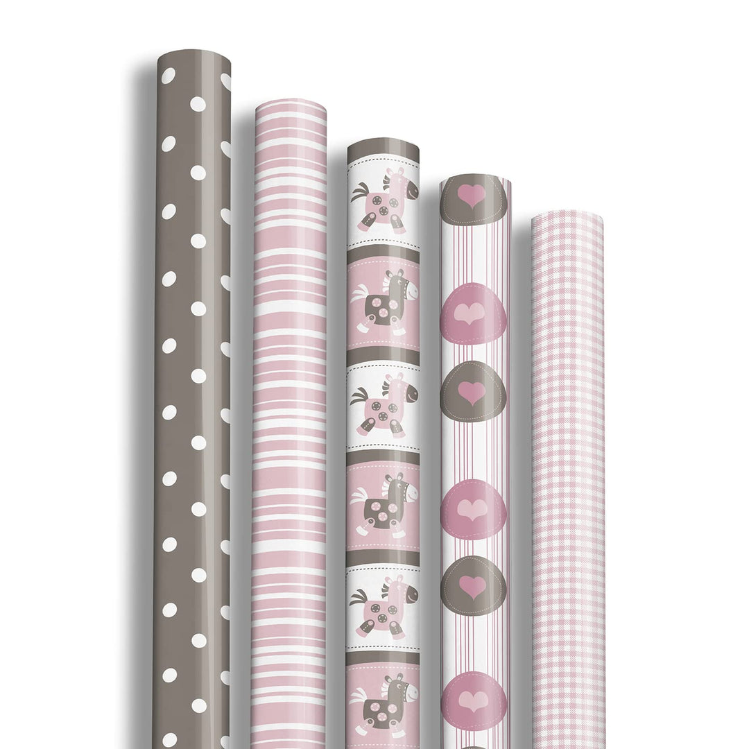 Clairefontaine 201501AMZC - Karton mit 12 Rollen Geschenkpapier Excellia 2mx0m70 80g, sortierte Moti