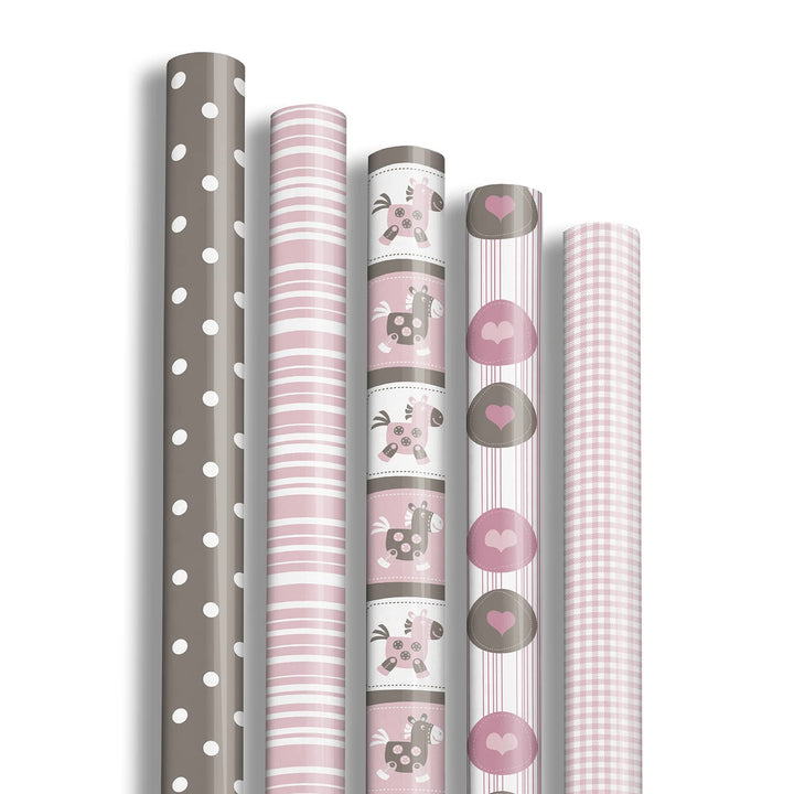 Clairefontaine 201501AMZC - Karton mit 12 Rollen Geschenkpapier Excellia 2mx0m70 80g, sortierte Moti