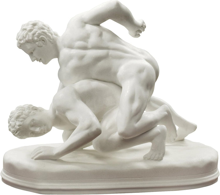 Design Toscano Hellenistische griechische Ringer, Kunstharzgebundene Marmorfigur