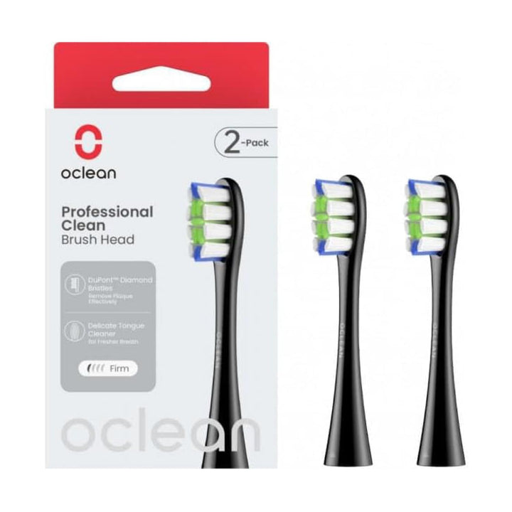 Oclean Bürstenköpfe Professional Clean 2 pack, Ersatzbürsten kompatibel mit Oclean elektrische Zahnb