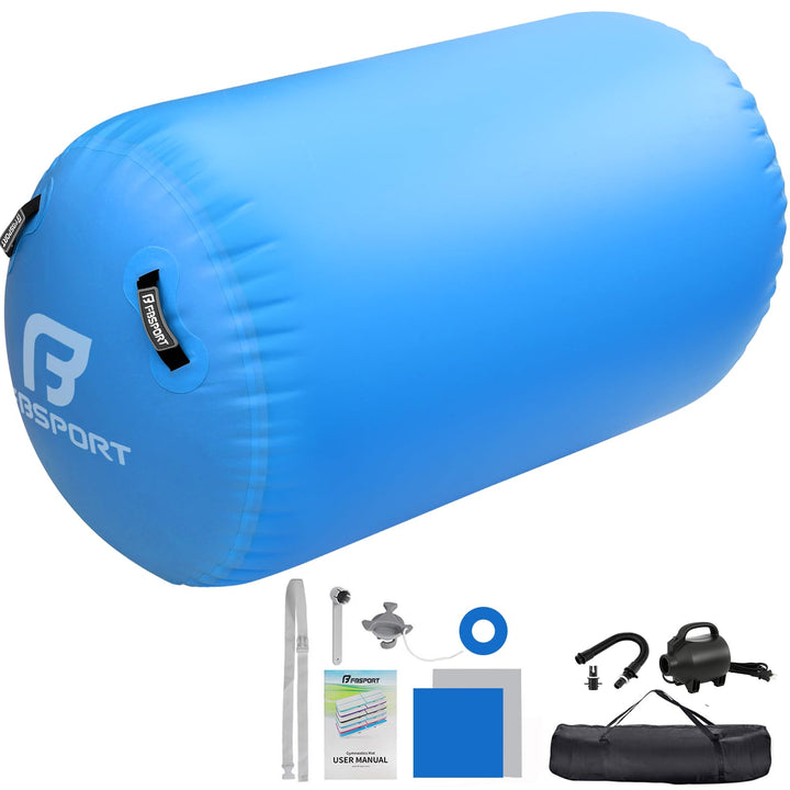 FBSPORT Aufblasbare Air Roll, 100/120cm Aufblasbare Luft Rollen, Yoga Gymnastik Zylinder, Gymnastikm