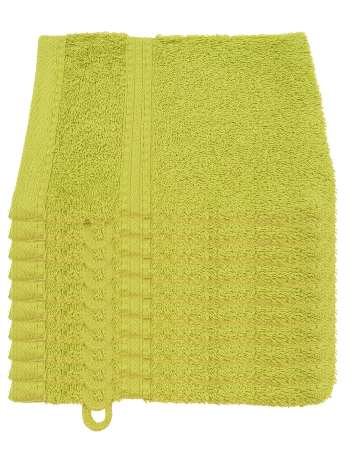 Julie Julsen Bio Waschhandschuh-Set 10 STK. 15x21 Limette 100% Baumwolle Frotte 550g/m² Limette 15 x