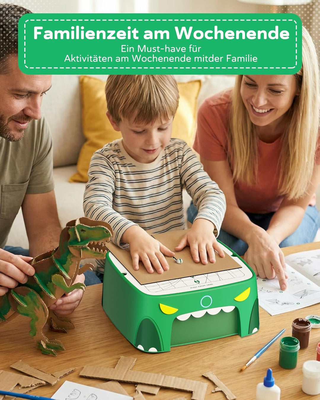 Kartonschneider Kinder Spielzeug ab 3 Jahren | Sicheres DIY Karton Werkzeug & STEM Spielzeug | Karto