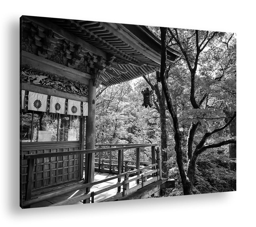 deyoli atemberaubende Landschaft Japans Effekt: Schwarz&Weiss,Format: 80x60 als Leinwandbild, Motiv