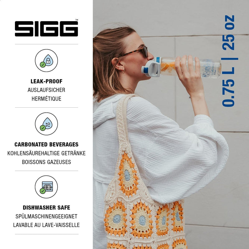 SIGG - Tritan Renew Trinkflasche - Total Clear ONE - Für Kohlensäurehaltige Getränke Geeignet - Spül