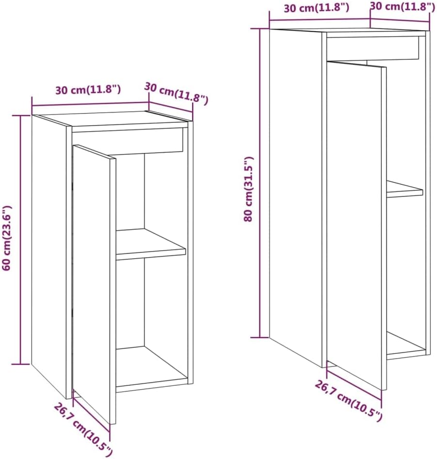 FIRBNUS 30x30x60 cm TV Board TV Schrank Fernsehtisch TV Lowboard TV-MöBel & PhonomöBel TV Cabinet An