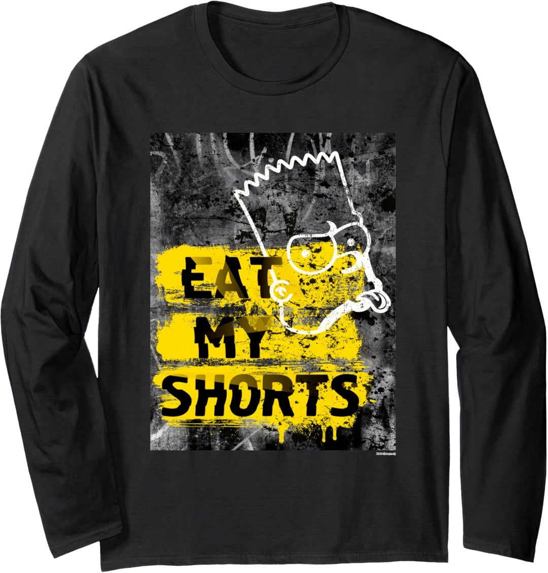 The Simpsons Bart Simpson Eat My Shorts Graffiti Langarmshirt