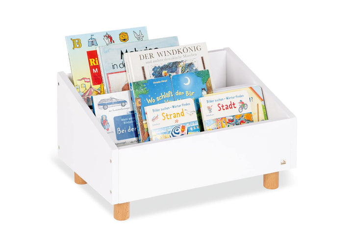 PINOLINO Regal Ando – Bücherregal Kinder 2 Fächer, weisses Kinderbücherregal fürs Kinderzimmer, Kind