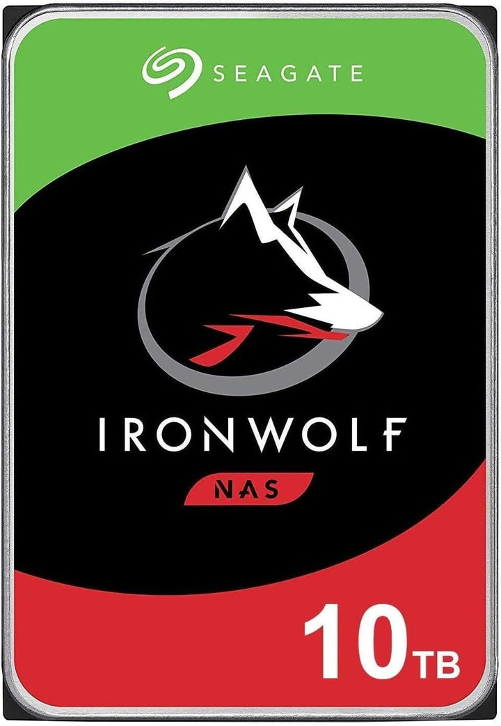 Seagate IronWolf 10TB NAS interne Festplatte HDD - CMR 3,5 Zoll SATA 6Gb/s 7200 RPM 256MB Cache für