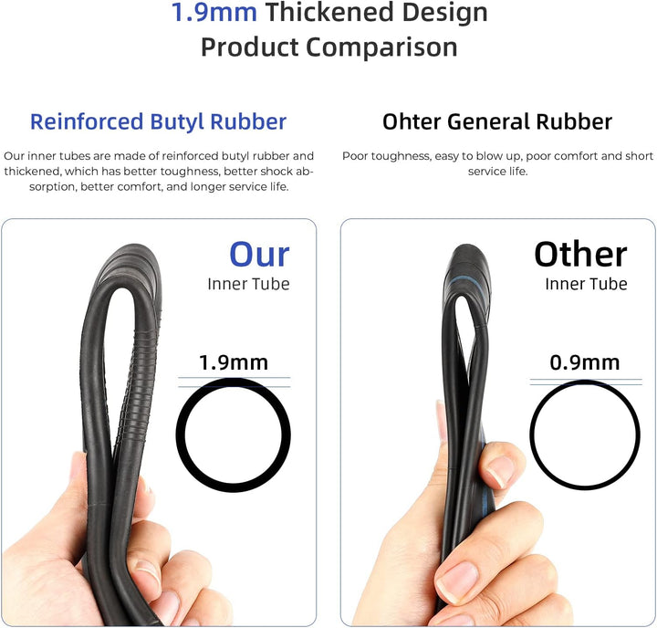 ulip 90/65-6,5 Offroad Reifen + Schlauch, Offroad Tubeless Reifen, für Dualtron Ultra Thunder Zero 1