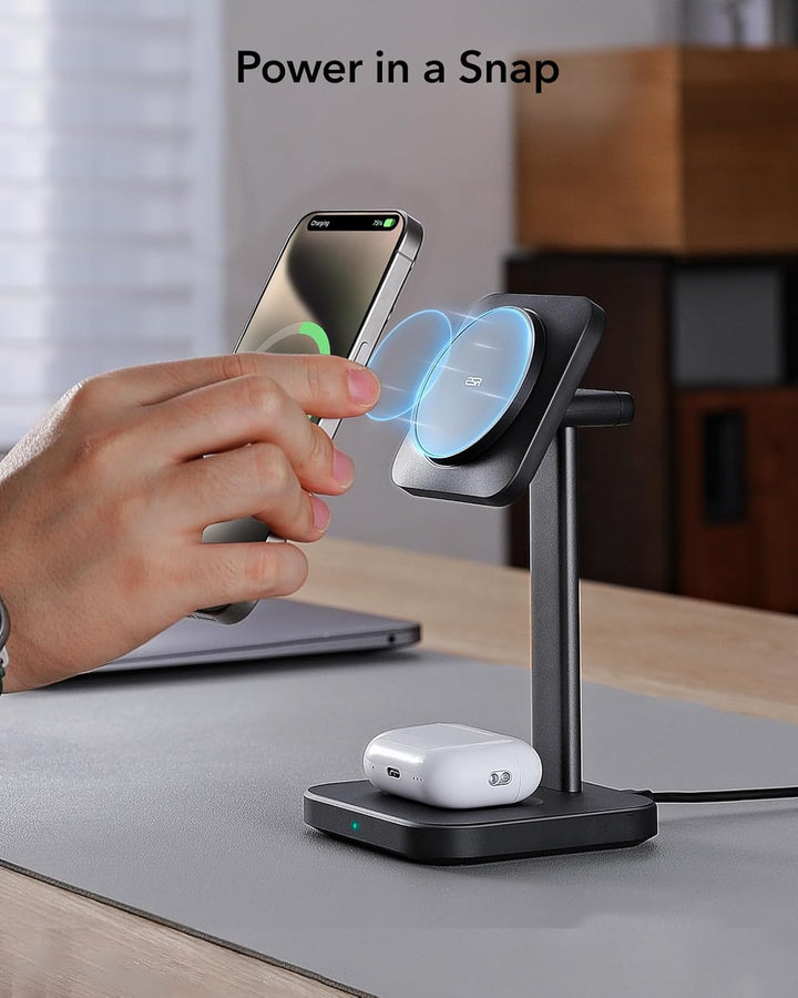 ESR 2 in 1-Ladestation für Apple, MagSafe-Ladestation für iPhone [Zertifiziert], Magsafe-Ladestation