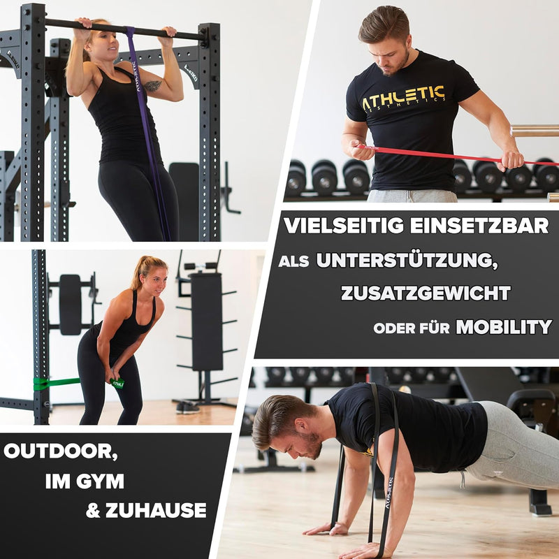 ATHLETIC AESTHETICS Premium Resistance Bands - Widerstandsbänder (als Fitnessband und Fitnessbänder