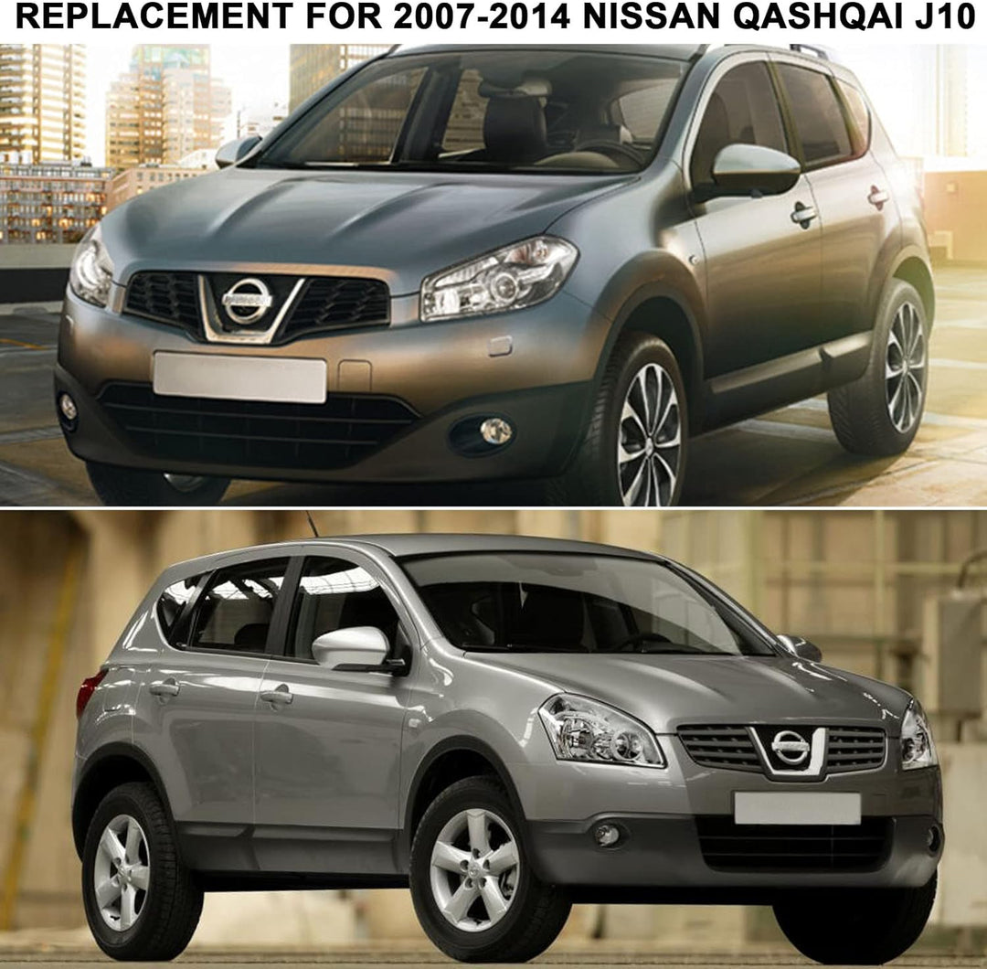 Auto Spiegelkappen, Ersatz für Nissan Qashqai 2007–2014 strukturierte schwarze Aussenspiegelabdeckun