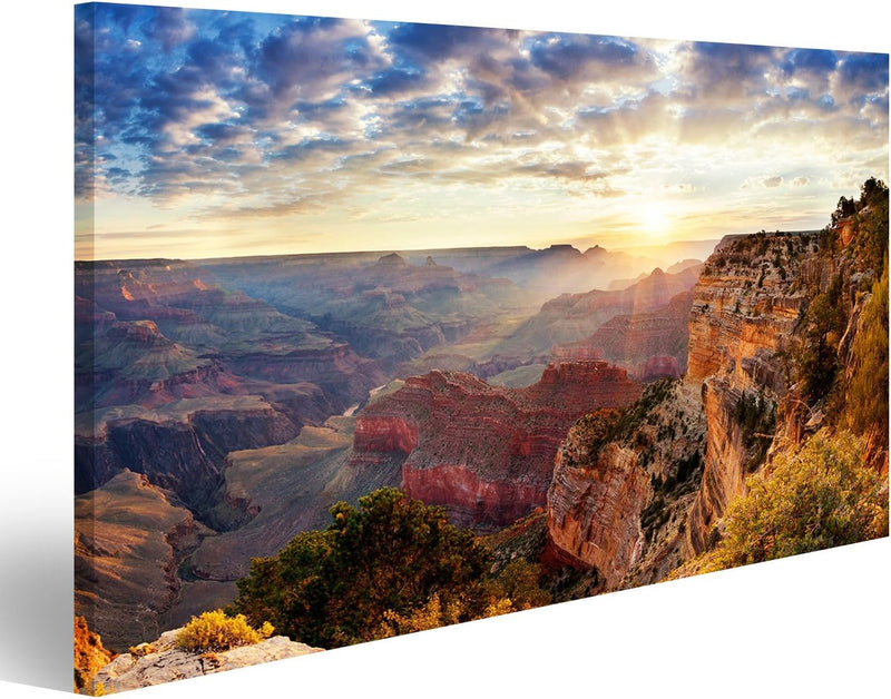 islandburner Bild Bilder auf Leinwand Grand Canyon Sonnenstrahlen Arizona Poster, Leinwandbild, Wand