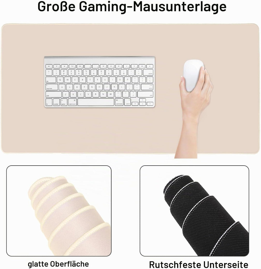 MOSISO Tastatur Mauspad Set,Grosses Mauspad&amp;Rechteckige Tastatur Handgelenkauflage mit Handgelenkauf