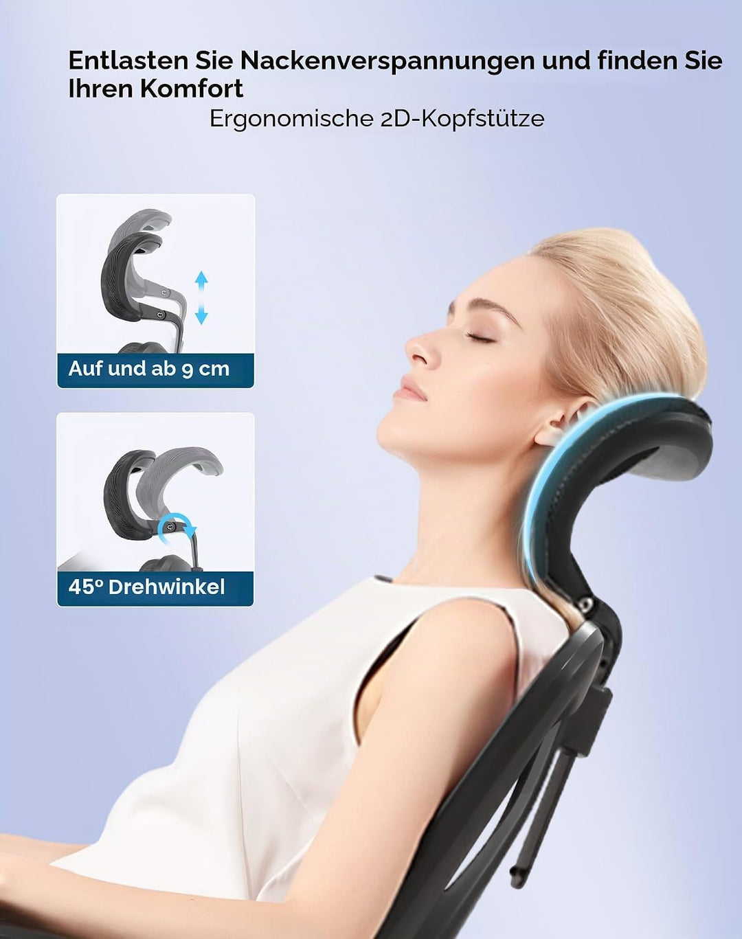 SIHOO M57 Ergonomischer Bürostuhl, Chefsessel mit 3D verstellbare Armlehne und Lendenwirbelstütze, H