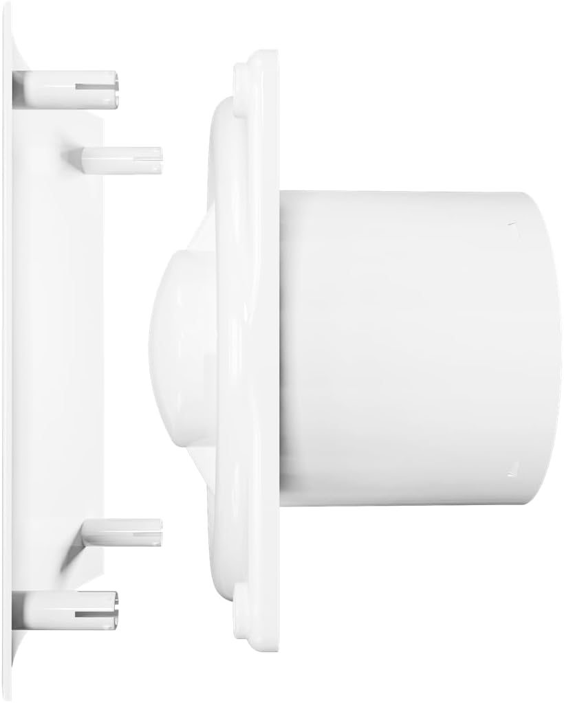 Vlano Badlüfter UNO Vent 100 Standard, Rückschlagklappe, Weiss,100 mm, Axial Ventilator, Abluftlüfte