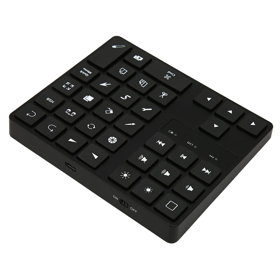 Elprico -Tastatur für Procreate, Shortcut Drawing Keyboard 35 Tasten, Grafiktablett, Wiederaufladbar