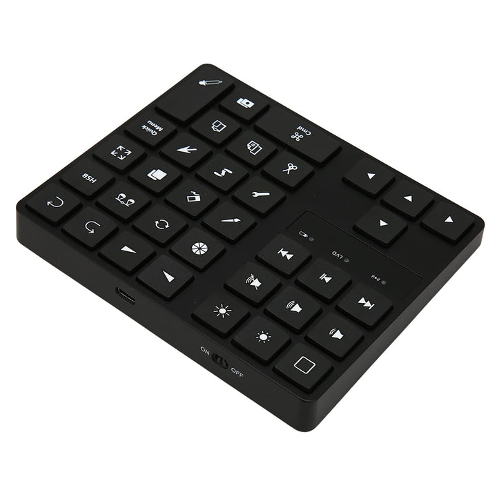 Elprico -Tastatur für Procreate, Shortcut Drawing Keyboard 35 Tasten, Grafiktablett, Wiederaufladbar