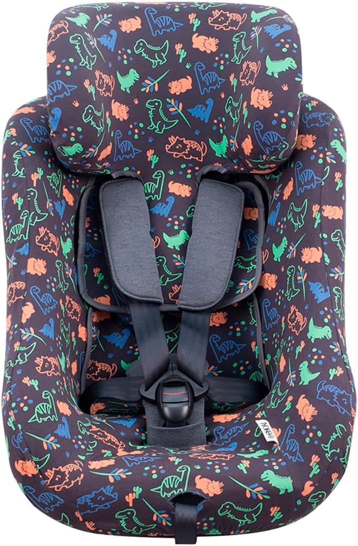 JYOKO Kids Bezug kompatibel mit Joie Spin 360, Nuna Rebl, aus Baumwolle (Happy Dino) Happy Dino Bezu