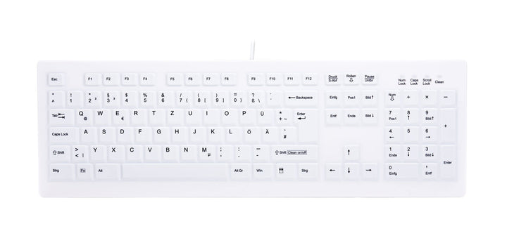 CHERRY AK-C8100 Desinfizierbare Hygienetastatur mit Nummernblock weiss