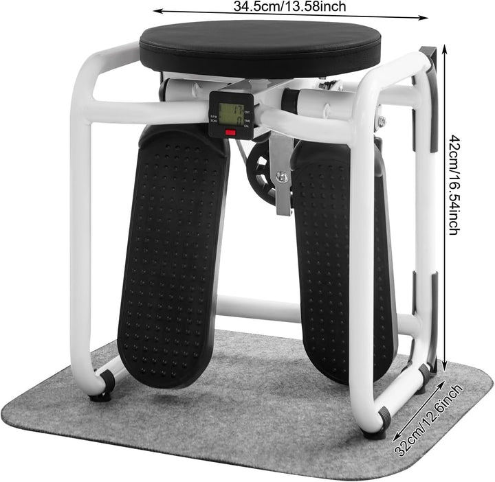 2 In 1 Hüfttwister &amp; Stepper für Zuhause Testsieger Bis 150KG Mini Stepper mit LCD Display, 2 Widers