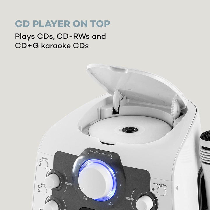 auna StarMaker 2.0 Karaoke-Anlage Karaokemaschine, Bluetooth-Funktion, CD-Player, für CD, CD+G, CD-R