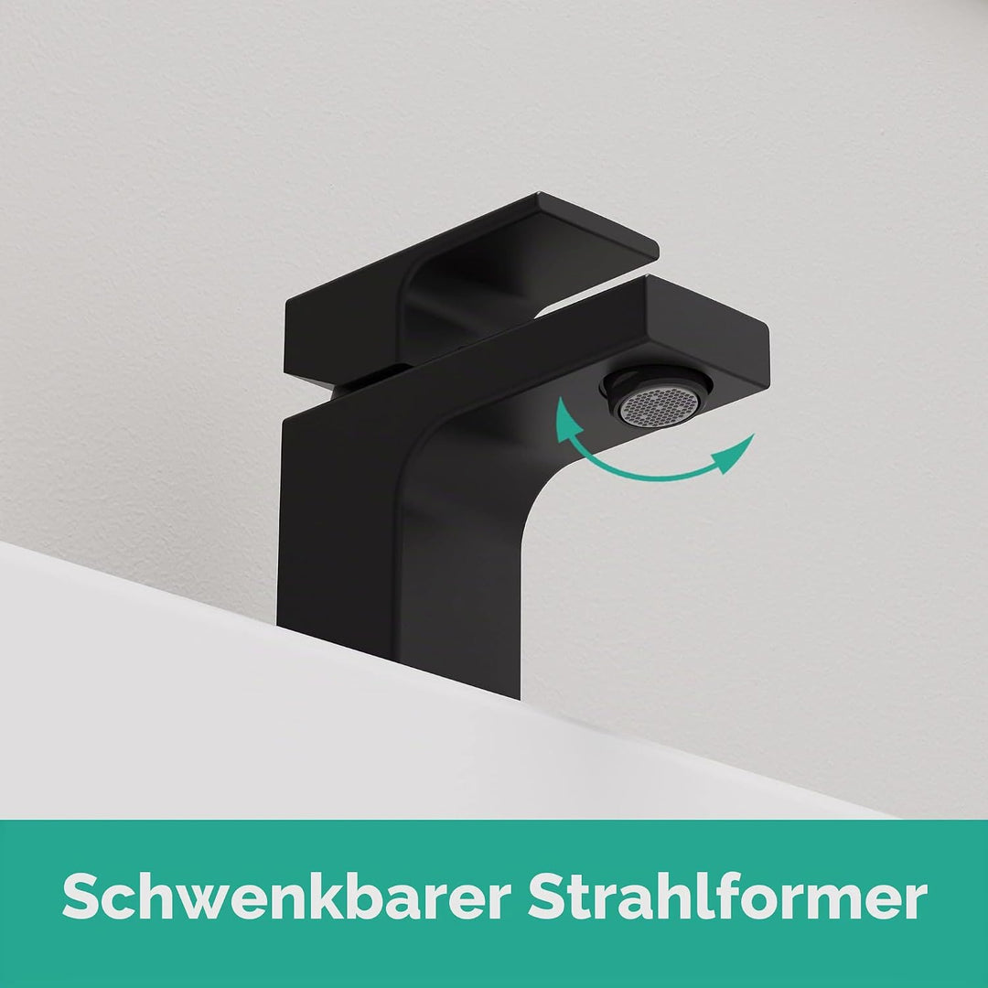 hansgrohe Vernis Shape - Waschtischarmatur ohne Ablauf, isolierte Wasserführung, Wasserhahn Bad mit