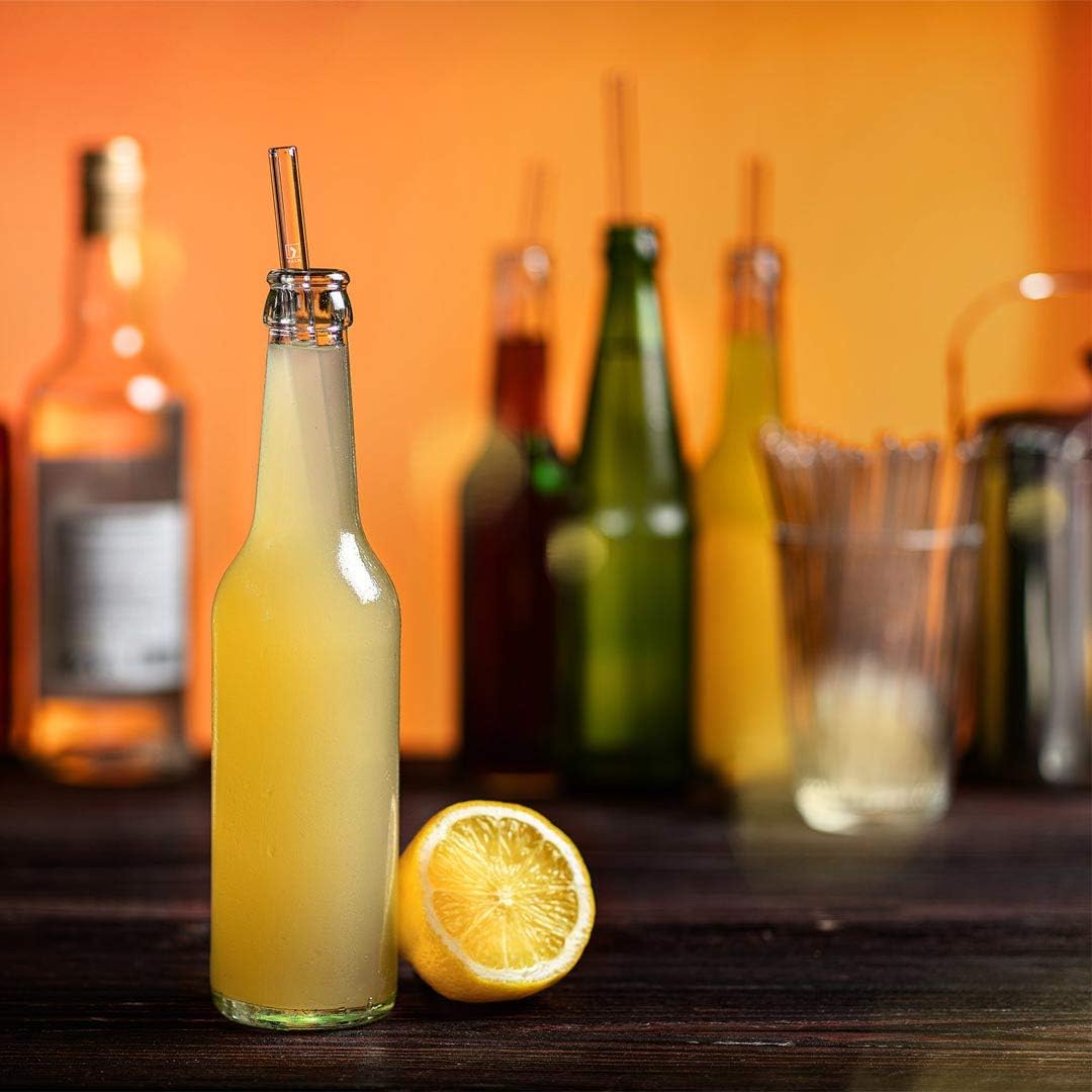HALM 50x 27 cm Glasstrohhalme für die Gastronomie - perfekt für Kukki Cocktail Flaschen Strohhalme a