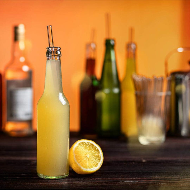 HALM 50x 27 cm Glasstrohhalme für die Gastronomie - perfekt für Kukki Cocktail Flaschen Strohhalme a
