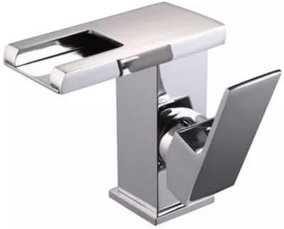LED Wasserfall Wasserhahn 304 Edelstahl Messing Einhebelmischer RGB 3 Farbewechsel Waschtischarmatur