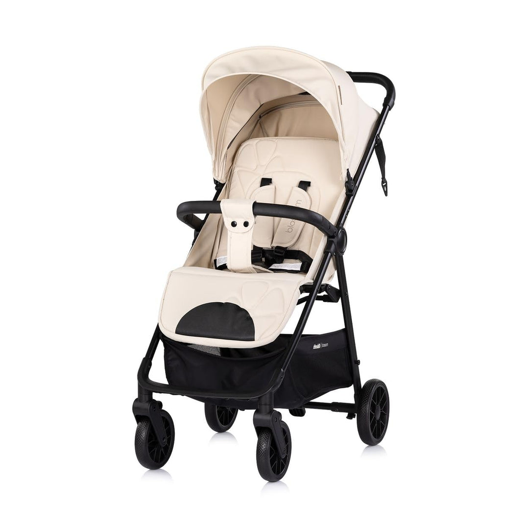 Chipolino Kinderwagen Blossom Stossdämpfer verstellbare Rückenlehne Korb bis 22kg beige, beige